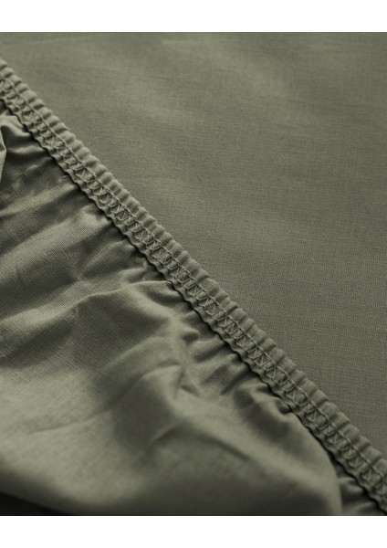 Manon King Size Plus %100 Pamuk Ranforce Lastikli Çarşaf - Yeşil