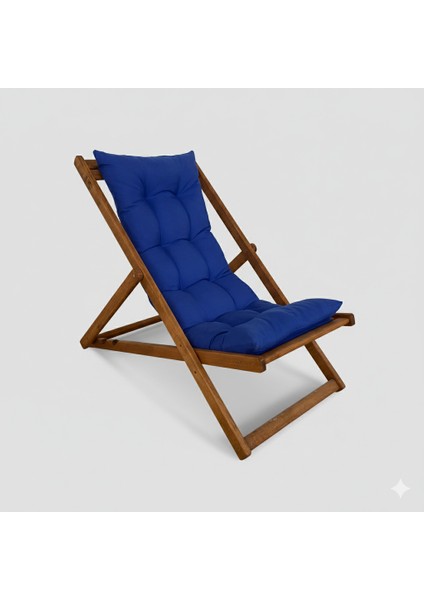 Ahşap Dinlenme Koltuğu, Katlanır Şezlong Mavi Minderli Tv Koltuğu ve Sandalyesi fiyatları
