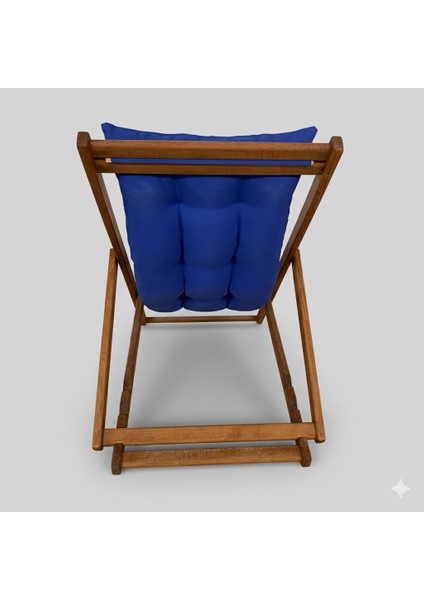 Ahşap Dinlenme Koltuğu, Katlanır Şezlong Mavi Minderli Tv Koltuğu ve Sandalyesi modelleri