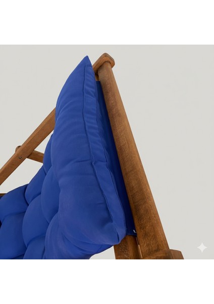 Ahşap Dinlenme Koltuğu, Katlanır Şezlong Mavi Minderli Tv Koltuğu ve Sandalyesi indirimleri