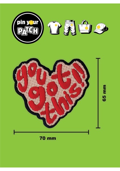 Ütü ile Yapışan Yama 7073 Kalp You Got This fiyatları