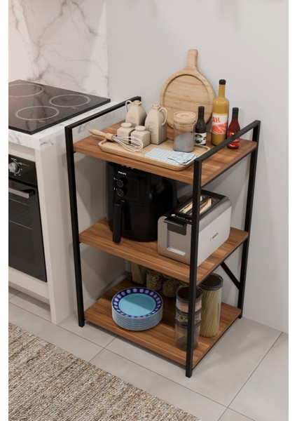 3 Katlı Metal Ahşap Mutfak Rafı ,çok Amaçlı Mutfak Organizer Raf Ünitesi ,kahve Köşesi Mutfak Dolabı fırsatları