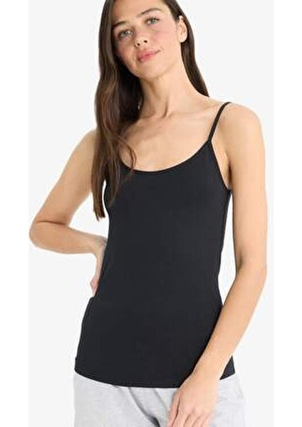 Fall in Love Kadın Pamuklu İnce Askılı Siyah İç Atlet Rahat ve Şık Tasarım indirimleri