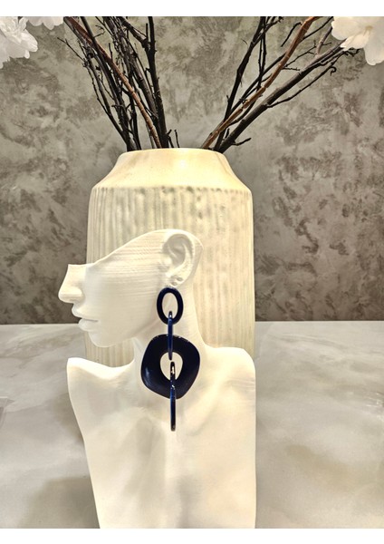 Şık Trend Akrilik Zincir Küpe modelleri