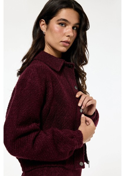 Kadın Koton x Sibil Çetinkaya - Uzun Kollu Cepli Bomber Tüvit Ceket 6WAK50067PW modelleri