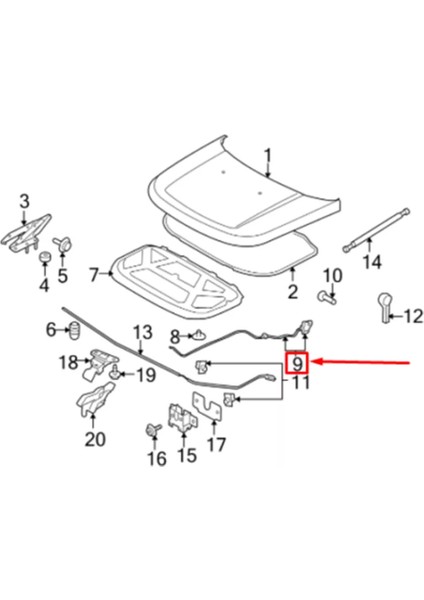 Land Rover Discovery Için Araba Ön Kaput Serbest Bırakma Kablosu 4 10-16 Range Rover Sport 10-13 Kaput Kontrol Kılavuzu Kablosu (Yurt Dışından) modelleri