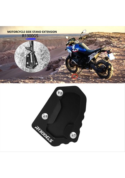 Bmw R1300GS Adv Macerası GS1300 2023-2024 Siyah Için Motosiklet Kickstand Extension Foot Pad Destek Plakası (Yurt Dışından) indirimleri