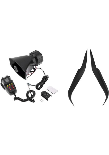 Araba Alarmı Ses 7 Ton Boynuzu 12V 100W Mazda 3 Sedan 2004-2009 Far Kapağı Kaşları Kapak Döşeme Siyah (Yurt Dışından)