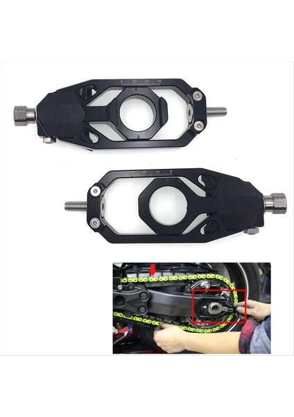 Motosiklet Arka Tekerlek Zinciri Ayarlayıcı Regülatör Kaydırıcılar Yamaha Tmax 530 Tmax 560 Aksesuarlar Siyah (Yurt Dışından) fiyatları