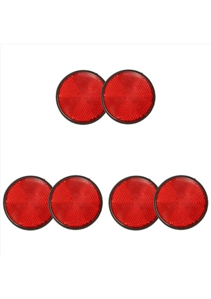 6pcs Yuvarlak Kırmızı Reflektör Motosiklet Atv Için Evrensel 5 6 x 0 8cm (Yurt Dışından)