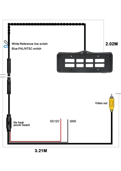 Araba Ön Tampon Plaka Braketi Destek Montaj Çerçevesi Hd Gece Görüşü Ön Görünüm Kamera Için Cadillac Xt6 2020 (Yurt Dışından) modelleri