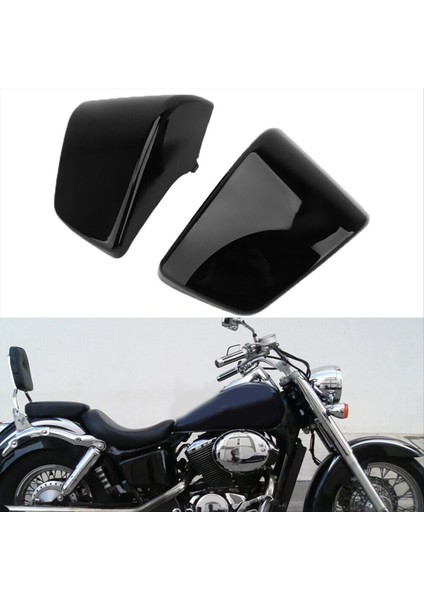 Siyah Pil Tarafı Kapakları 1997-2003 Için Uygun Kapaklar Honda Shadow Ace VT750 VT400 (Yurt Dışından) fiyatları