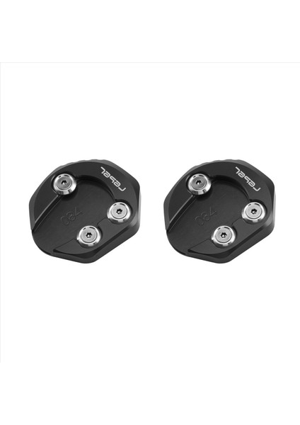 2x Motosiklet Kickstand Uzatma Padü Yan Stand Honda Rebel CMX300 CMX500 2017-2021 (Siyah) (Yurt Dışından)