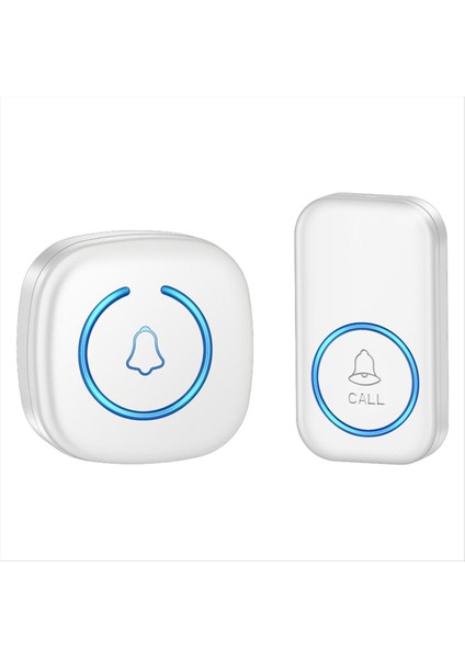 Kablosuz Kapı Zili Akıllı Karşılama Kapı Zili 300M 60 Şarkı Melodileri Ev Akıllı Kapı Zili Beyaz Eu Fiş (Yurt Dışından)