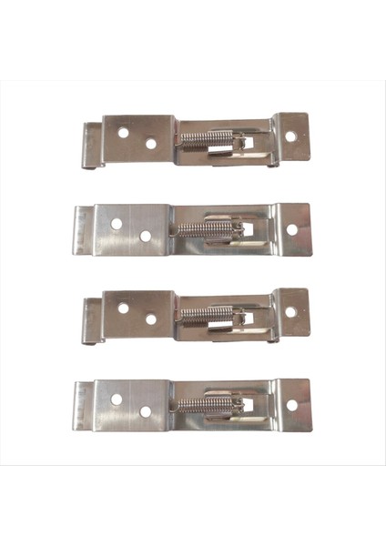4pcs Dikdörtgen Araba Plakası Yay Yüklü Paslanmaz Çelik Braket Arabalar Çerçeve Tutucu Kelepçeler Römork (Yurt Dışından)