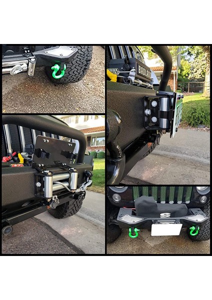 Off-Road Flip Plaka Montaj Çerçevesi Otomatik Vinç Rulosu Fairlead Montaj Braketi 8 3/4 Inçlik Braket (Yurt Dışından) modelleri