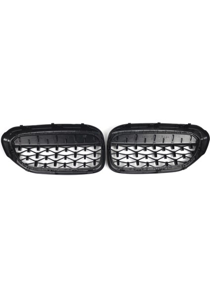 Bmw 5 Serisi G30 G38 2017-2019 Ön Grille 51137390863 51137390864 Için Parlak Siyah Elmas Böbrek Izgarası (Yurt Dışından)