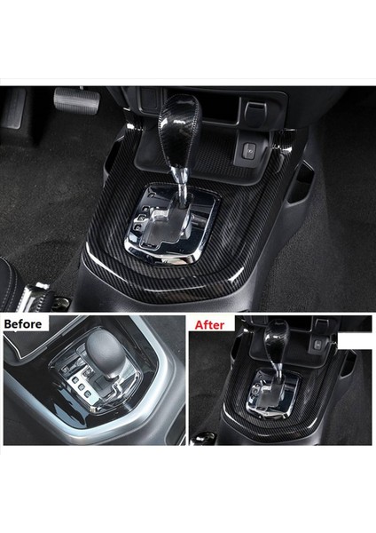 Nissan Navara Için 2x Karbon Fiber NP300 2016-2019 Araba Dişli Vites Düğmesi Çerçevesi Panel Dekorasyon Kapağı Döşeme Çıkartması (Yurt Dışından) modelleri