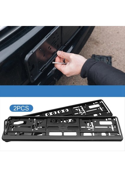 2pcs Plaka Tutucu Siyah Plaka Tutucu Montaj Eu Standart Plaka Çerçevesi Kapak Otomatik Aksesuar (Yurt Dışından) indirimleri