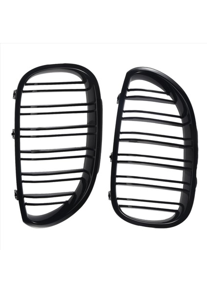 1 Çift Parlak Siyah Ön Böbrek Izgarası Çift Çıta Çift Çizgi Izgara Bmw E60 E61 5 Serisi 2003-2010 Araba Aksesuarları Coupe (Yurt Dışından) fiyatları