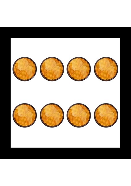8pcs 2 Inç Yuvarlak Turuncu Reflektör Motosiklet Için Evrensel Atv Kir Bisiklet (Yurt Dışından)