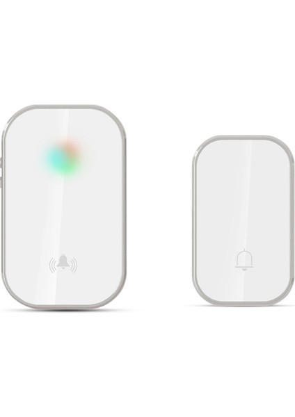 Akıllı Kablosuz Kapı Zili 300M Menzilli Ev Hoş Geldiniz Kapı Zili 38 Şarkılar Melodiler Kapısı Zili Chime White &amp Gümüş (Eu) (Yurt Dışından)