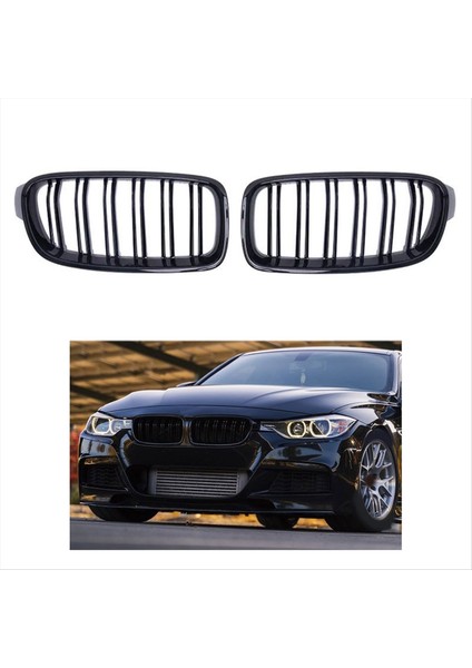 Araba Ön Izgara Böbrek Yarışı Grille Yedek Yarış Bmw 3 Serisi F30 F35 2012-2019 Için Ön Tampon (Yurt Dışından) modelleri