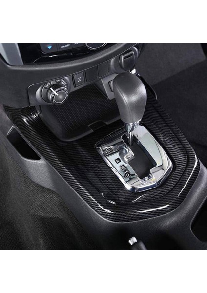 Nissan Navara Için 2x Karbon Fiber NP300 2016-2019 Araba Dişli Vites Düğmesi Çerçevesi Panel Dekorasyon Kapağı Döşeme Çıkartması (Yurt Dışından) fırsatları