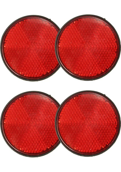 4pcs Yuvarlak Kırmızı Reflektör Motosiklet Atv Için Evrensel 5 6 x 0 8cm (Yurt Dışından)