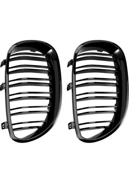 Parlak Siyah Araba Ön Böbrek Izgarası Bmw 5 Serisi E60 E61 M5 520I 535I 550I 2003-2010 Sedan (Yurt Dışından)
