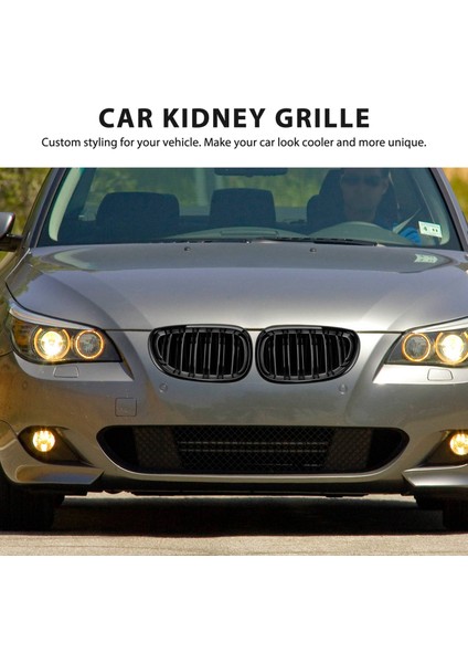 Parlak Siyah Araba Ön Böbrek Izgarası Bmw 5 Serisi E60 E61 M5 520I 535I 550I 2003-2010 Sedan (Yurt Dışından) modelleri