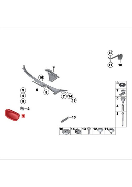 Bmw 7 &#39 F01 F02 730 740 750 760 Hybrıd 72011-2015 Için Araba Sağ Ön Tampon Izgarası (Yurt Dışından) modelleri