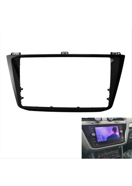 8 Inç Merkez Maske Merkezi Navigasyon Çerçevesi Araç Radyo Volkswagen Için Dekoratif Çerçeve Stereo Panel Touareg Mk2 2017-2020 (Yurt Dışından) fiyatları