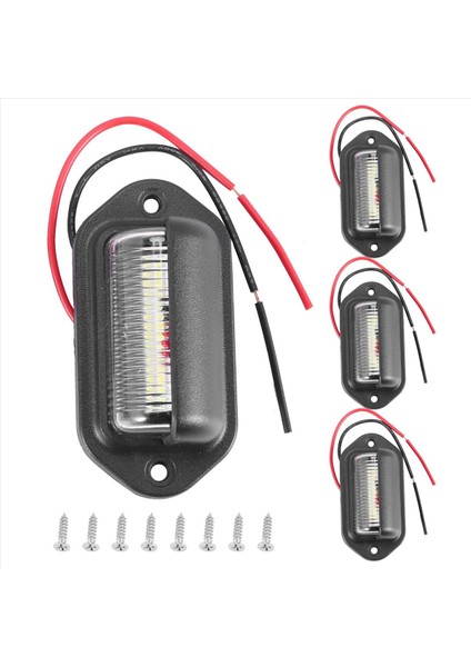 4pcs 12V 6 Smd LED Dış Plaka Etiketi Işık Su Geçirmez Plaka Lambası Araba Kamyonu Için Arka Lamba Rv Römork Teknesi (Yurt Dışından) fırsatları