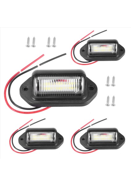4pcs 12V 6 Smd LED Dış Plaka Etiketi Işık Su Geçirmez Plaka Lambası Araba Kamyonu Için Arka Lamba Rv Römork Teknesi (Yurt Dışından) indirimleri