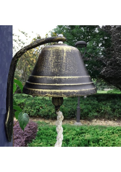 1pcs Büyük Vintage Dökme Demir Kapı Zili Ferforje Duvar Dekorasyon Kolye Ev Bahçe Sundurma Çıngırak Dekorasyon (Yurt Dışından) modelleri