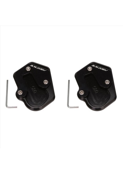 2x Motorbike Kickstand Foot Side Stand Uzantı Pad F900XR F900 Xr F 900XR 2020 (Siyah) (Yurt Dışından)