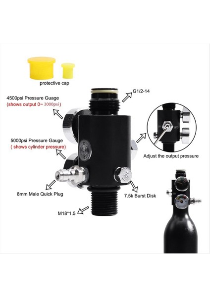 M18 Çift Göstergeli Basınç Regülatörü Valvula Reguladora Pnömatik (Yurt Dışından) indirimleri