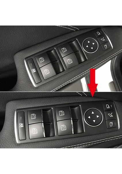 Mercedes Benz ml Gl W166 X166 C W204 E W212 Glk X204 Sınıf Kapı Asansör Düğmesi Çıkartmaları Abs Krom Trim Aksesuarları (Yurt Dışından) fırsatları