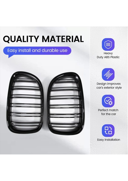 Bmw F01 F02 7 Serisi 730D 740D 750D Için Grill Grille Parlak Siyah Böbrek Spor (Yurt Dışından) indirimleri