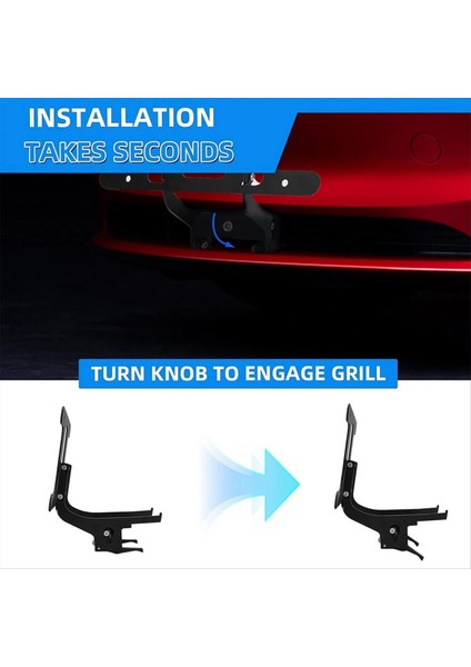 Tesla Model 3 Highland Için Hırsızlık Ön Plaka Çerçevesi Yapıştırıcılar Yok Matkap Plakası Braketi Yok (Yurt Dışından) indirimleri