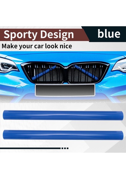 2pcs Araba Ön Izgara Ekleme Trim Şeritleri Spor Tarzı Izgara Döşeme Şeritleri Bmw F20 F30 F30 F31 F34 F36 F21 Mavi (Yurt Dışından) indirimleri