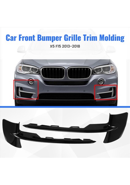 Araba Ön Tampon Izgara Trim Kalıplama 51117303113 51117303114 Bmw X5 F15 2013-2018 Için Tampon Izgara Trim Şeritleri (Yurt Dışından) indirimleri