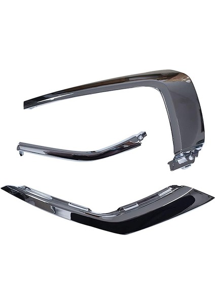 Mitsubishi Outlander Için Ön Tampon Krom Trim Kalıplama Şeridi 2016-2019 Sis Işık Kapağı Dekorasyonu 3pcs Sağ (Yurt Dışından)