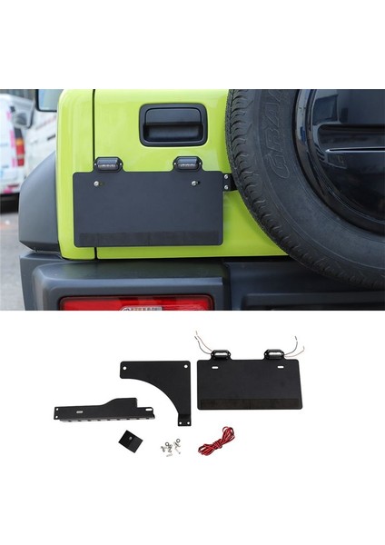 Suzuki Jimny Için Işık ile Arka Plaka Çerçeve Tutucu Montaj Braketi 2019 2020 2021 2022 2023 Aksesuarlar Siyah (Yurt Dışından) indirimleri