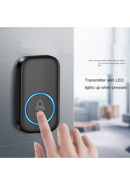 Kablosuz Kapı Zili Akıllı Karşılama Kapı Zili 300M 60 Şarkılar Melodiler Ev Akıllı Kapı Zili Siyah Abd Fiş (Yurt Dışından) modelleri