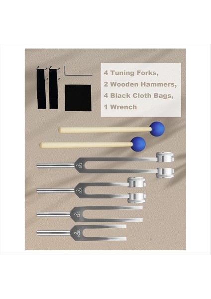 Alüminyum Alaşımlı Diyapozon Seti, 128Hz 256Hz 512Hz 1024Hz Diyapozon (Yurt Dışından) indirimleri