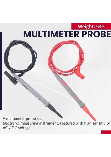 1 Çift Multimetre 1000V 20A Üniversal Test Kablosu Probu Kırmızı+Siyah (Yurt Dışından) indirimleri