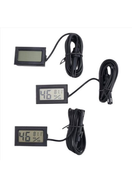 Dijital Termometre Higrometre Problu Iç Mekan Sıcaklık ve Nem Ölçer (Yurt Dışından)