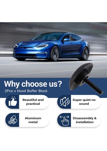 Tesla Model S Için Araba Hood Tampon Blok Hood Tampon Aksesuarları 101260200E 2012-2021 (Yurt Dışından) indirimleri